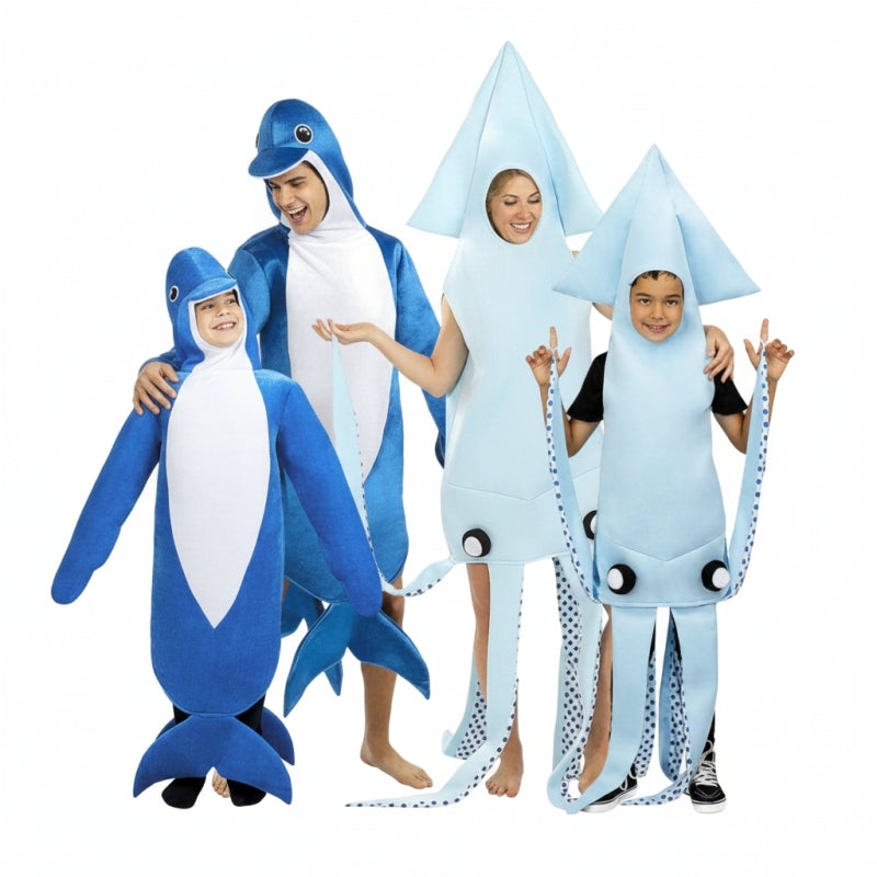 Groupe Dauphins et calamars