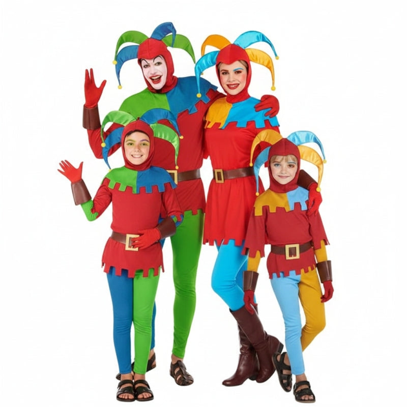 Groupe Arlequins multicolores