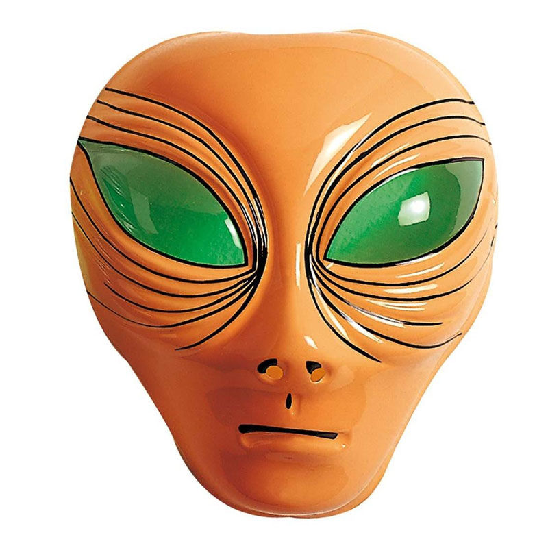 Masque Alien En Latex Réaliste Halloween - 25x25x4 Cm, Vision Large, Respiration Facile, Pour Fête Déguisée