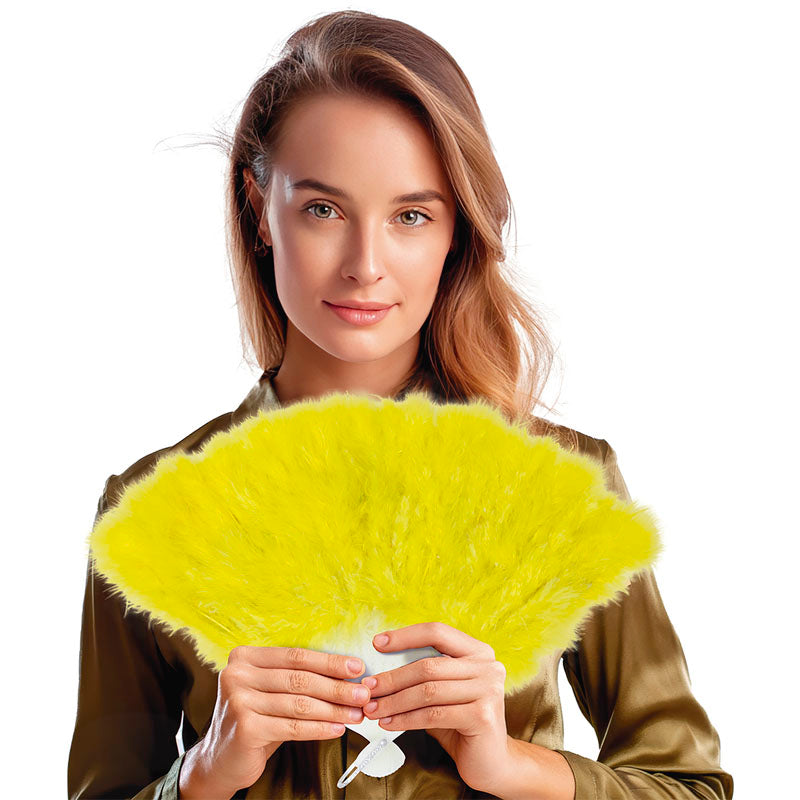 Abanico de Plumas Amarillo
