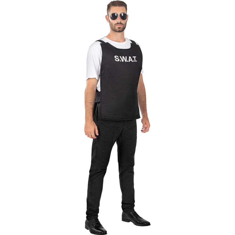 Disfraz de Chaleco de SWAT para hombre Bis