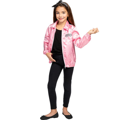 Disfraz de Chaqueta Pink Ladies Original de Grease para niña