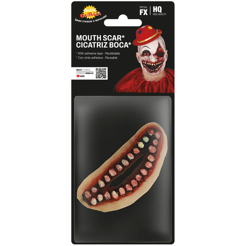 Cicatriz Boca Payaso Maléfico Blíster