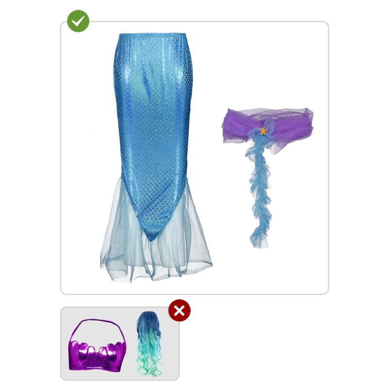 Disfraz de Cola de sirena para mujer Contenido