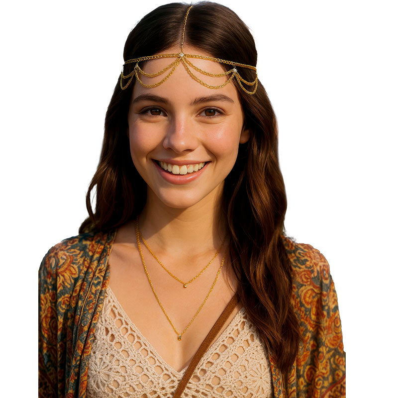 Diadema Medieval con cadena metálica