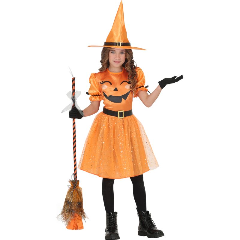 Disfraz de Bruja Calabaza con Tul para niña