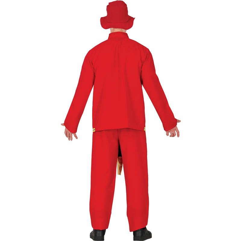 Disfraz de Bombero bien dotado para hombre Espalda