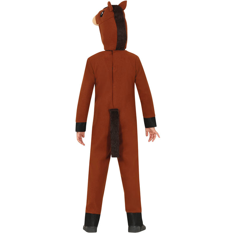 Disfraz de Caballo marrón infantil Espalda