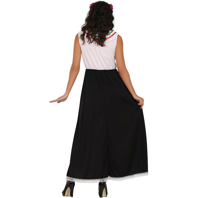 Disfraz de Catrina Skull para mujer Espalda