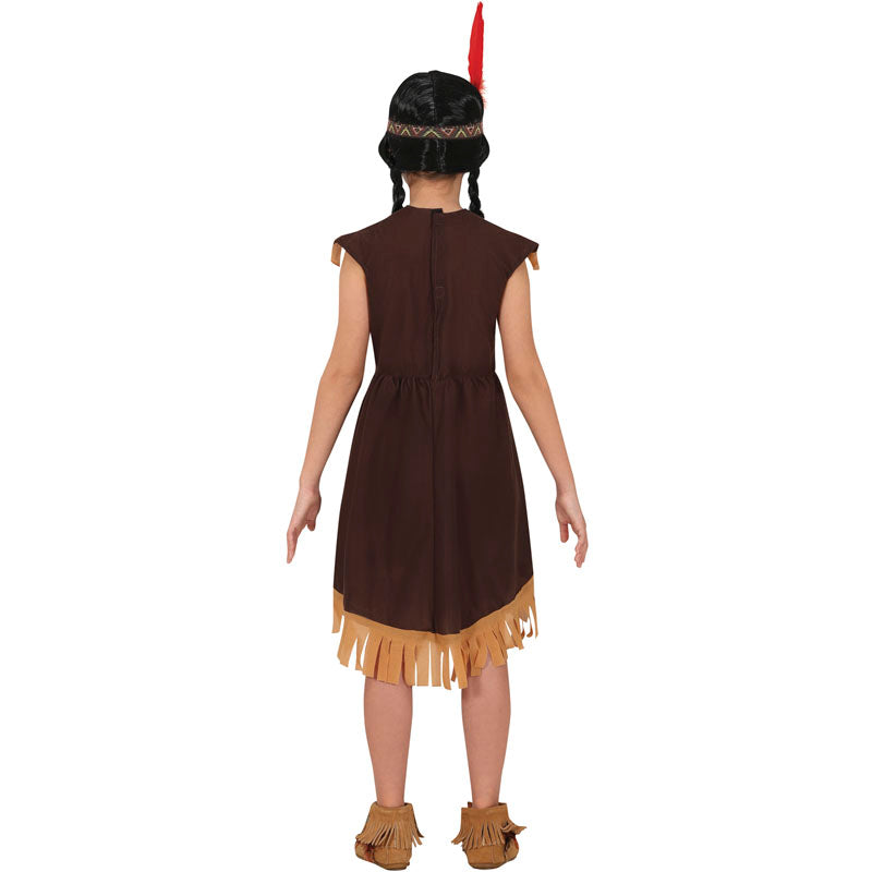 Disfraz de India Apache para niña espalda