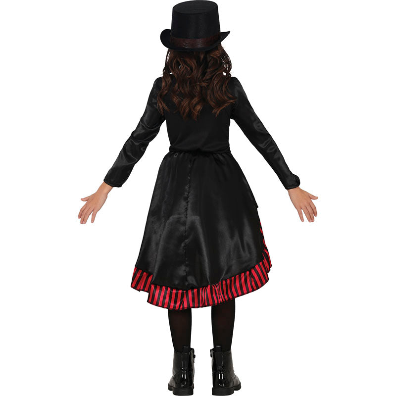 Disfraz de Lady Vampiresa Steampunk para niña Espalda