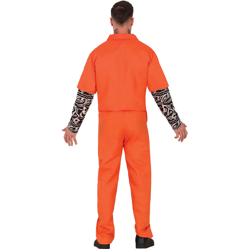 Disfraz de Preso Guantánamo tatuado para hombre Espalda