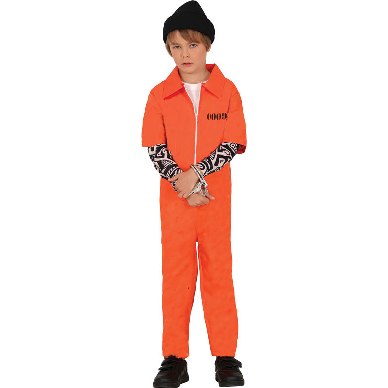 Disfraz de Preso Guantánamo tatuado para niño