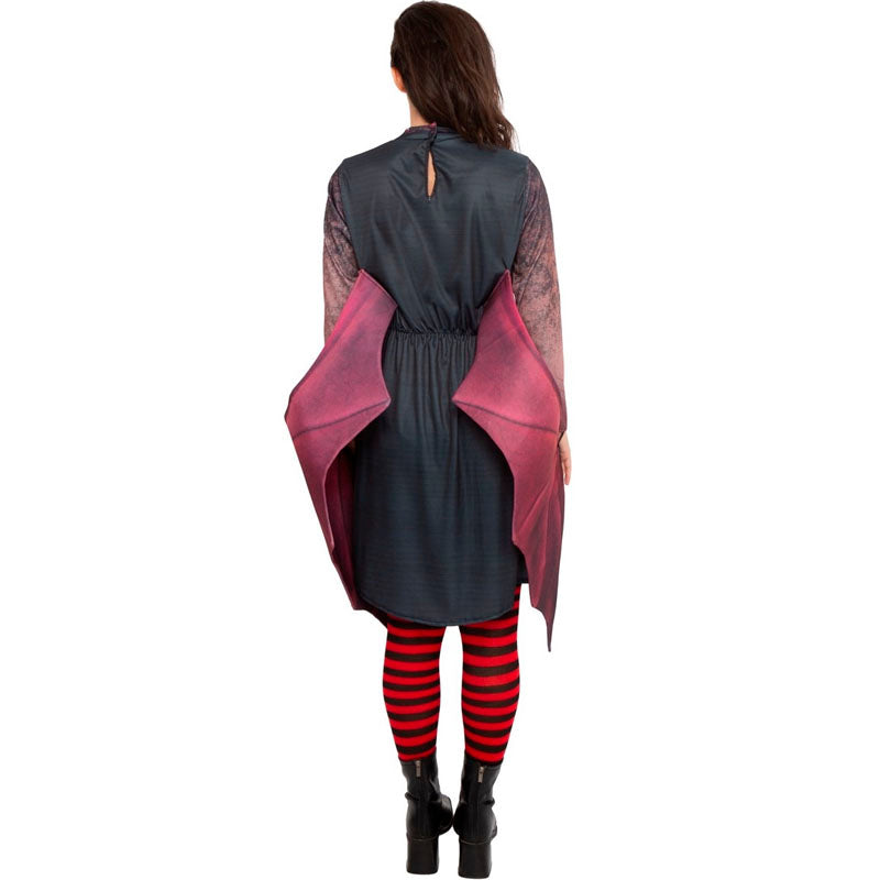 Disfraz de Vampiresa con alas para mujer perfil