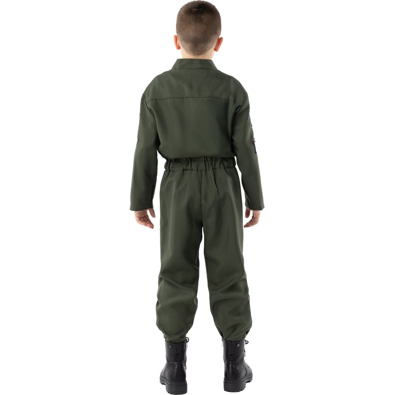 Disfraz de Aviador de Top Gun para niño Espalda