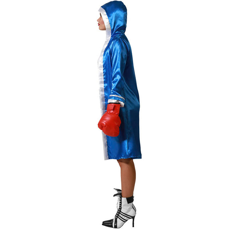 Disfraz para mujer de Boxeadora azul Perfil