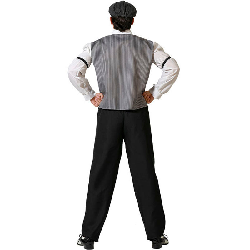 Disfraz para hombre de Gánster gris Espalda
