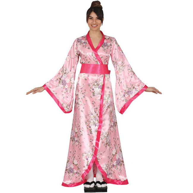 Disfraz Kimono Japonés Rosa para mujer