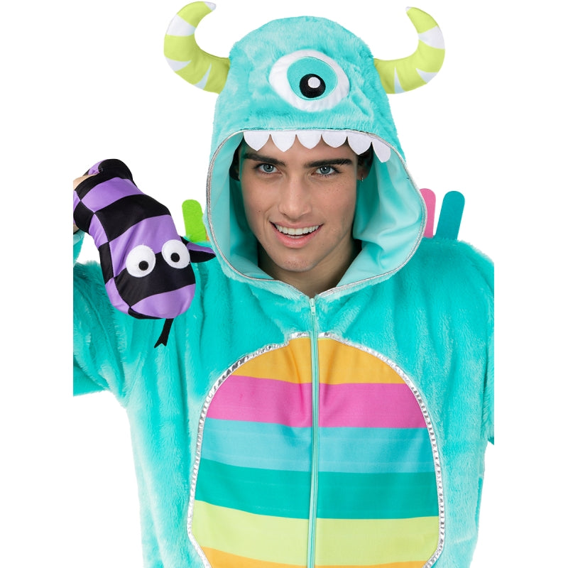 Disfraz de Monstruo Colorido para adulto Detalle