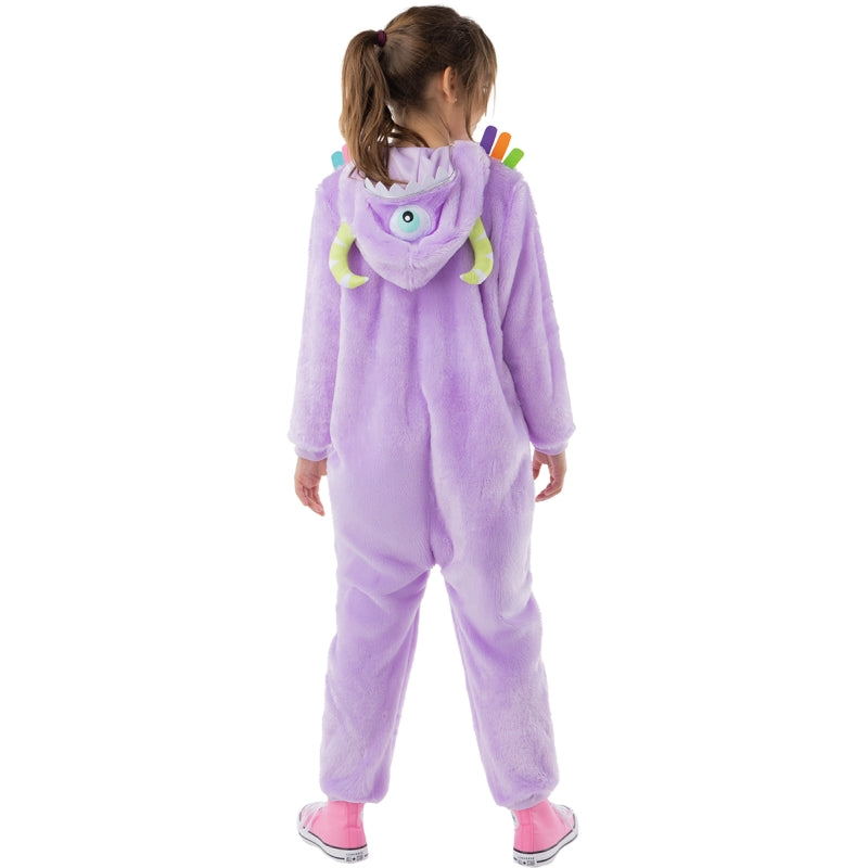 Disfraz de Monstruo Colorido para niña Espalda