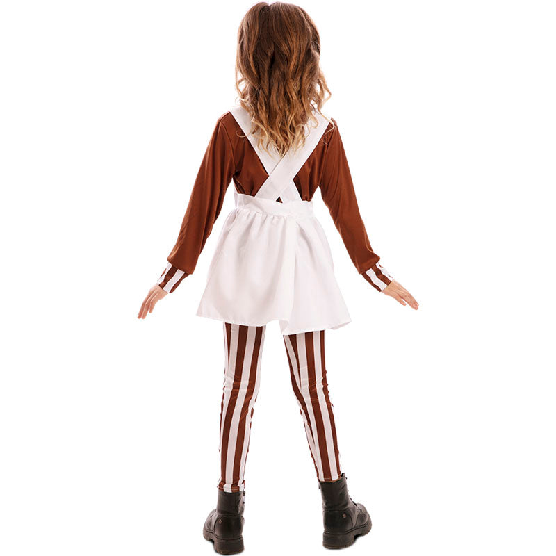 Disfraz de Oompa-Loompa para niña Espalda