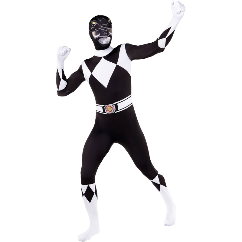 Disfraz de Power Ranger Negro Segunda piel adulto unisex