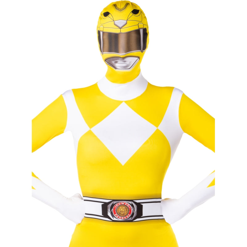 Disfraz de Power Ranger amarillo segunda piel para mujer Detalle