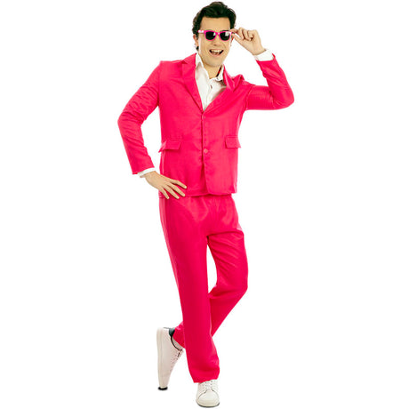 Disfraz de Traje divertido rosa neón adulto unisex