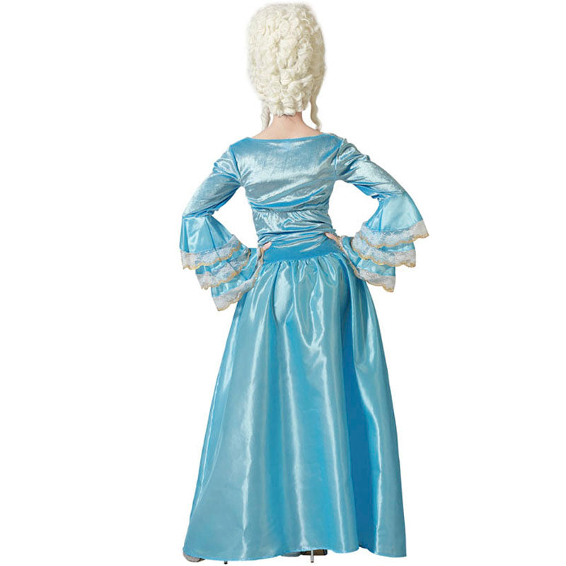 Disfraz para mujer de Veneciana época azul Espalda