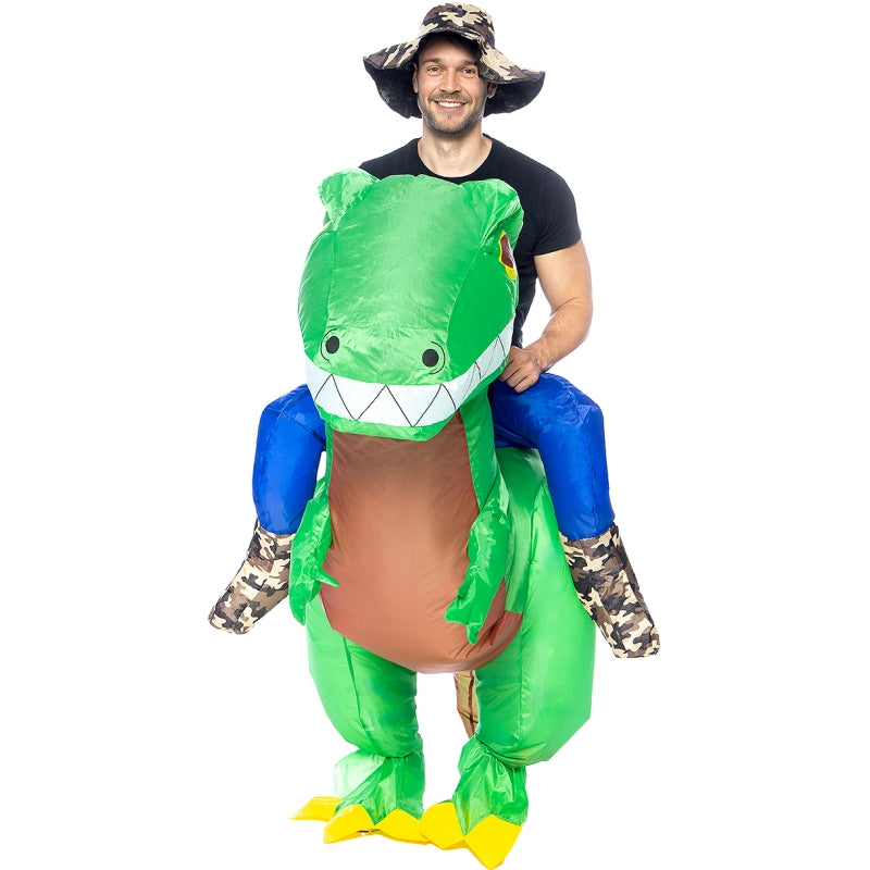 Disfraz de Dinosaurio Explorador Hinchable a Hombros adulto unisex Bis
