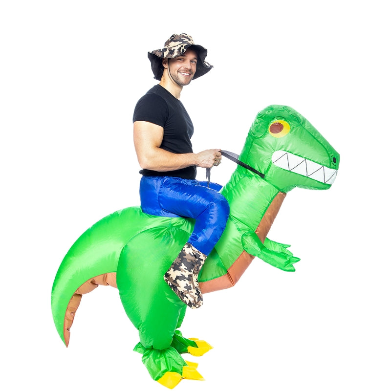 Disfraz de Dinosaurio Explorador Hinchable a Hombros adulto unisex Perfil
