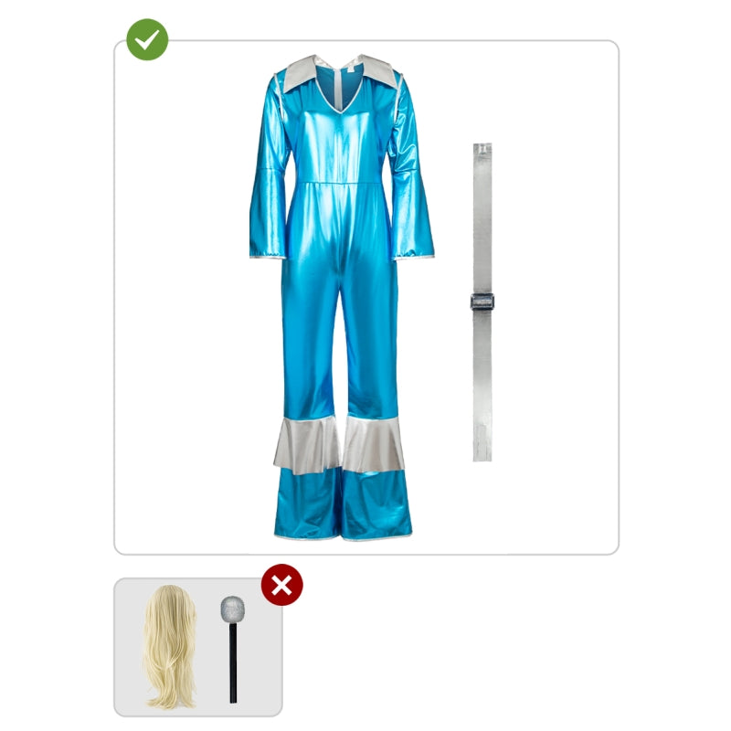 Disfraz de Chica Abba Disco Azul para mujer Contenido