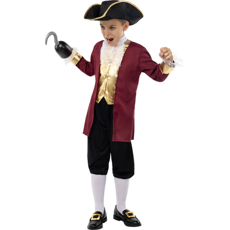 Disfraz de Capitán Garfio clásico para niño Bis