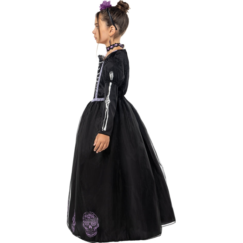 Disfraz de Princesa Esqueleto para niña Perfil