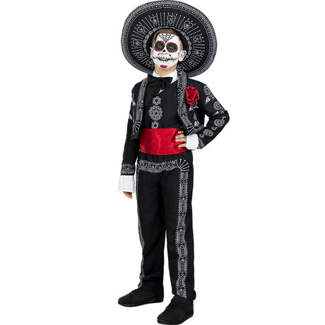 Disfraz de CatrĂn DĂa de los Muertos para niño