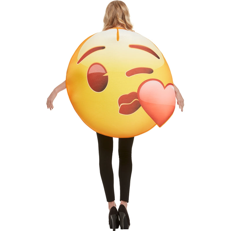 Disfraz de Emoji Besito adulto unisex Espalda
