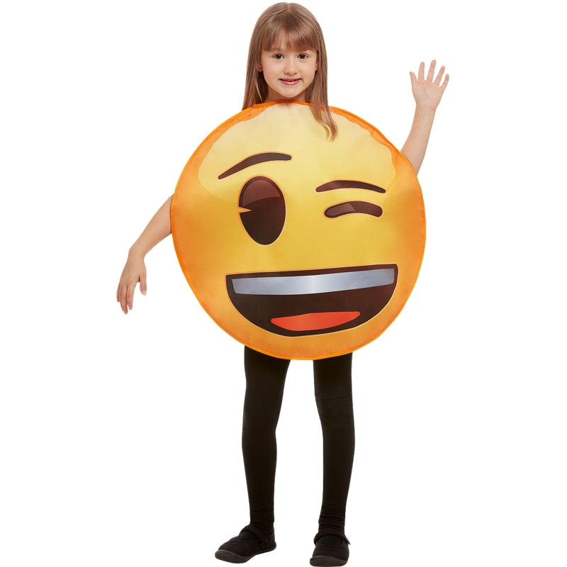 Disfraz de Emoji Guiñando un Ojo infantil
