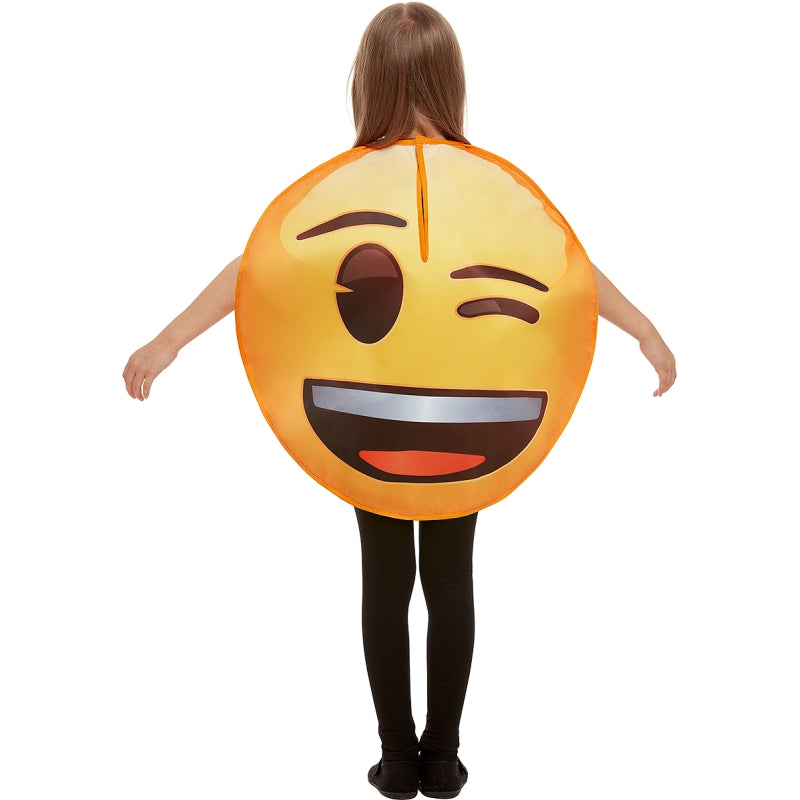 Disfraz de Emoji Guiñando un Ojo infantil Espalda