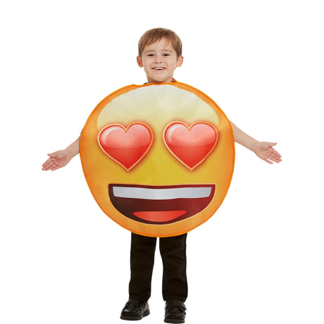 Disfraz de Emoji Sonriente con Ojos Corazón infantil