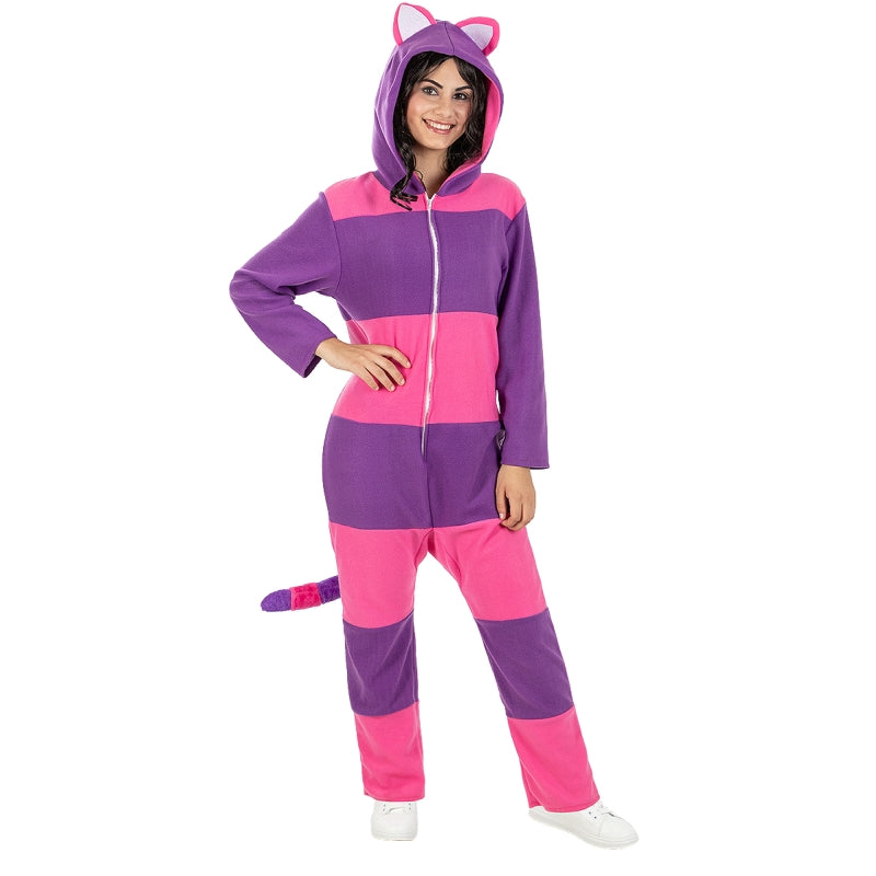 Disfraz de Gato Cheshire Onesie para mujer Bis