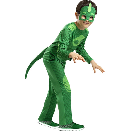 Disfraz de Superhéroe Gekko de PJ Masks para niño Bis