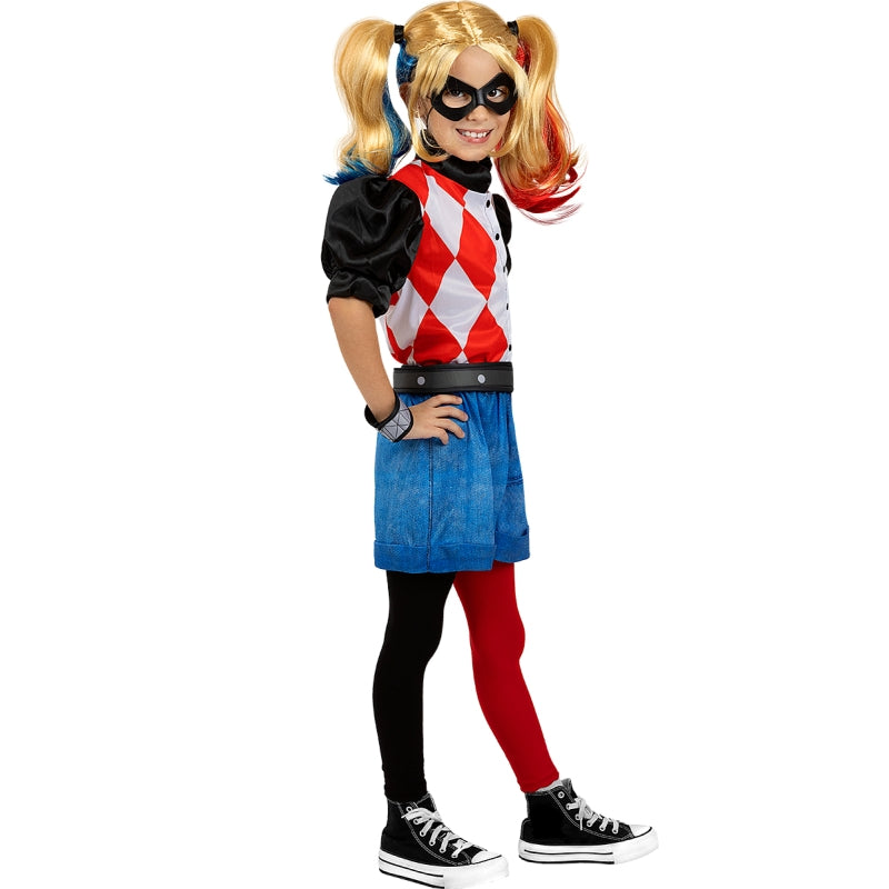 Disfraz de Harley Quinn Rombos para niña Perfil