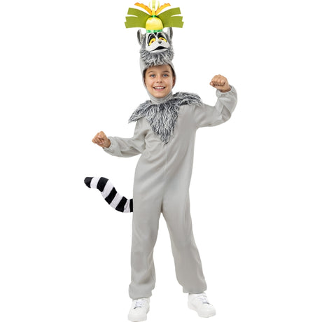 Disfraz de Rey Julien de Madagascar para niño Bis