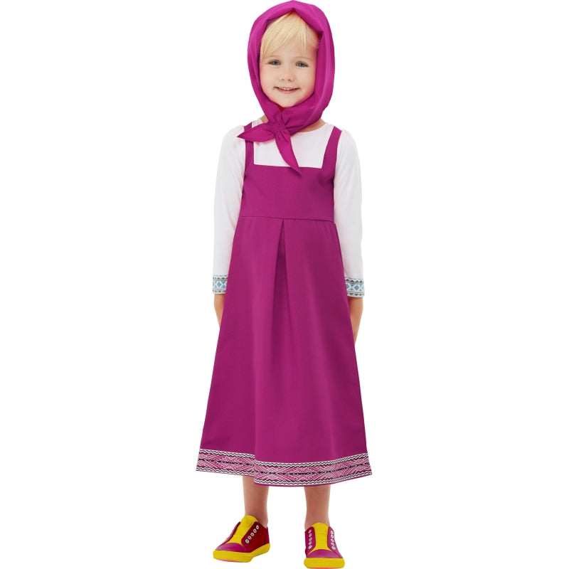 Disfraz de Masha dibujos Masha y el Oso para niña