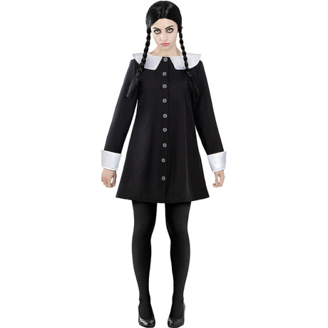 Disfraz de Miércoles Addams de La Familia Addams para mujer