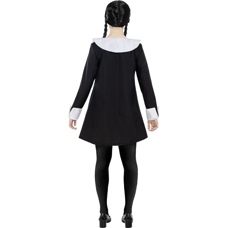 Disfraz de Miércoles Addams de La Familia Addams para mujer Espalda