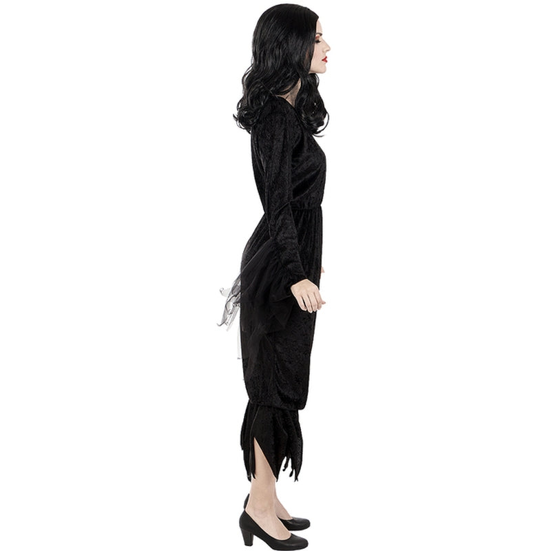 Disfraz de Morticia Addams de La Familia Addams para mujer Perfil