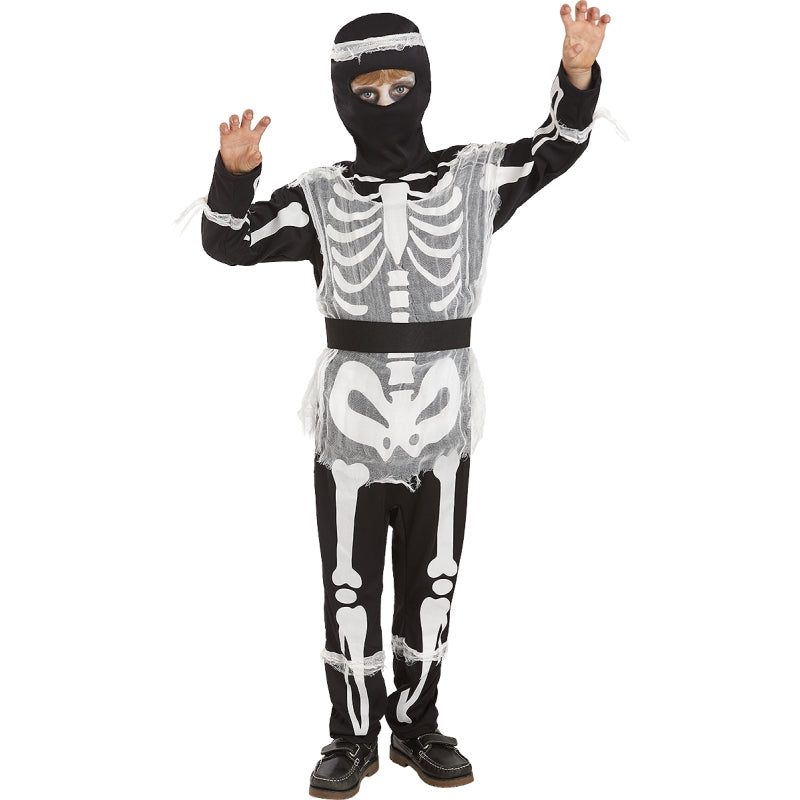 Disfraz de Ninja Esqueleto zombie para niño Bis