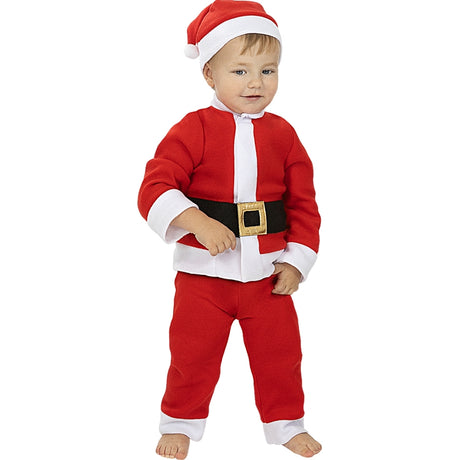 Disfraz de Papá Noel Clásico para bebé Bis