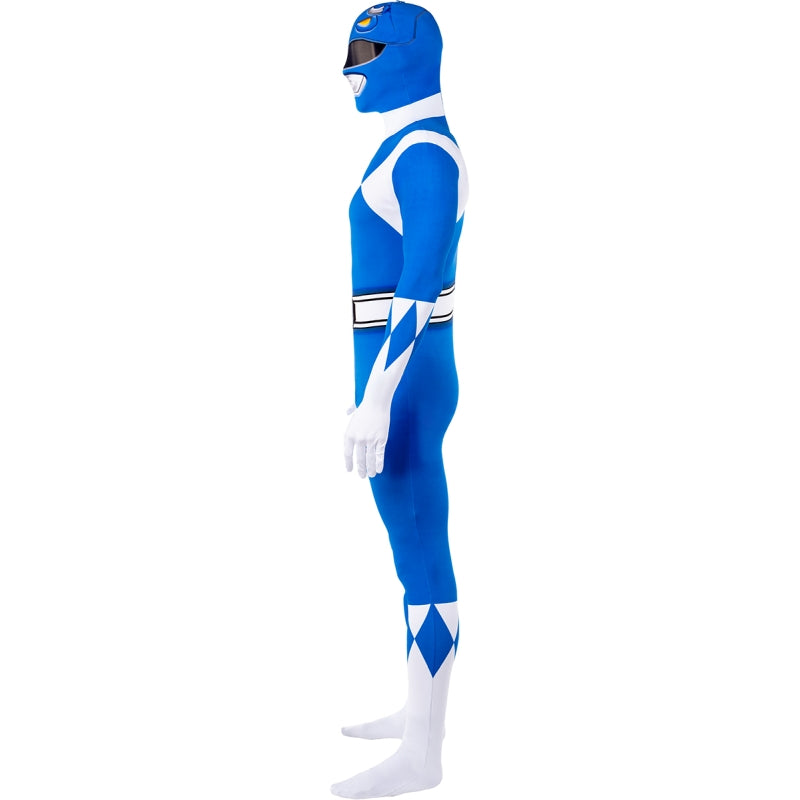 Disfraz de Power Ranger Azul Segunda piel adulto unisex Perfil